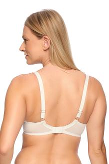 Biustonosz z koronką Semi-Soft Kasandra 1283 półusztywniany ecru mokka