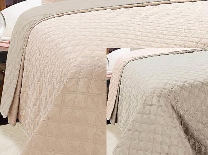 Narzuta dekoracyjna VIGO II 220x240 janoróżowa srebrna kwadraty