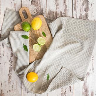 Ścierka kuchenna bawełna egipska SWEET HOME 50x70 geometryczny wzór beżowa