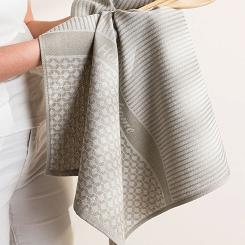 Ścierka kuchenna bawełna egipska SWEET HOME 50x70 geometryczny wzór beżowa