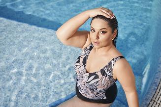 Strój kąpielowy jednoczęściowy padded SKJ 61czarny latte