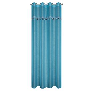 Firana gotowa na przelotkach CAR-2 140x250 Eurofirany niebieska