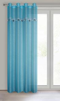 Firana gotowa na przelotkach CAR-2 140x250 Eurofirany niebieska