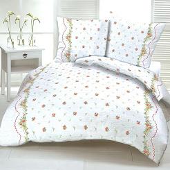 Pościel z kory 140x200 wzór Czerwone kwiatuszki