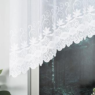 Firanka żakardowa gotowa na żabki JOWITA 250x120 biała