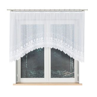 Firanka żakardowa gotowa na żabki JOWITA 250x120 biała