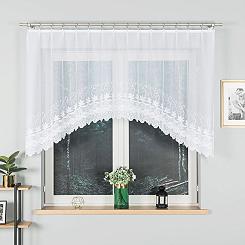 Firanka żakardowa gotowa na żabki JOWITA 250x120 biała