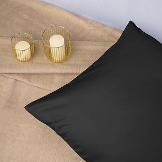 Poszewka satyna bawełna czarny 04000966/50x70