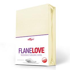 Prześcieradło flanelowe z gumką 160x200 Darymex kremowe
