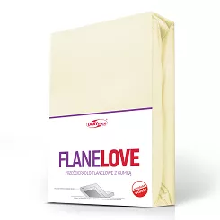 Prześcieradło flanelowe z gumką 160x200 Darymex kremowe