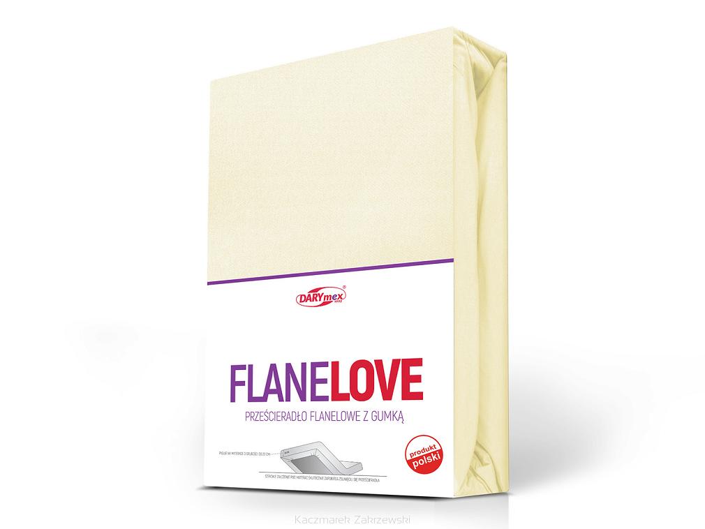 Prześcieradło flanelowe z gumką 160x200 Darymex kremowe