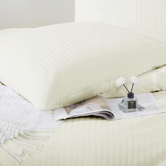 Komplet pościeli adamaszek satyna bawełniana 160x200 ecru