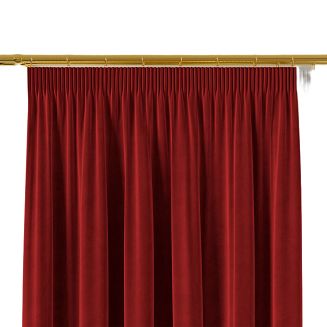 Zasłona gotowa na taśmie VELVI 140x240 czerwona
