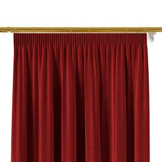 Zasłona gotowa na taśmie VELVI 140x240 czerwona