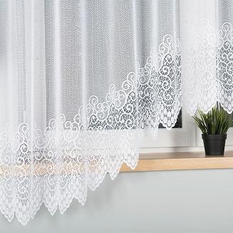 Firanka żakardowa gotowa na żabki VIOLETTA 300x180 biała