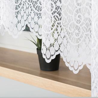 Firanka żakardowa gotowa na żabki VIOLETTA 300x180 biała