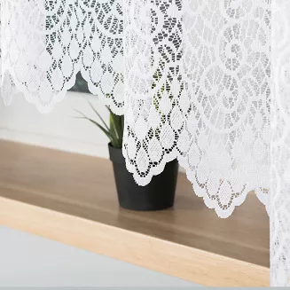 Firanka żakardowa gotowa na żabki VIOLETTA 300x180 biała
