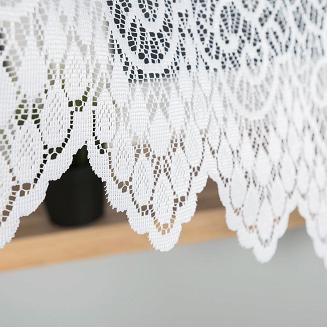 Firanka żakardowa gotowa na żabki VIOLETTA 300x180 biała