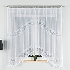 Firanka żakardowa gotowa na żabki VIOLETTA 300x180 biała
