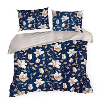 Pościel satynowa NIKA 200x220 Eurofirany granatowy