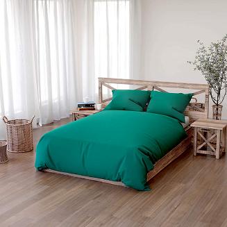 Pościel bawełniana SIMPLY 200x220 butelkowa zieleń