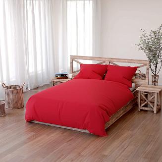 Pościel bawełniana SIMPLY 160x200 czerwona