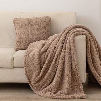 Koc narzuta Dreamy boucle 200x220 brązowy miękka bukla+baranek