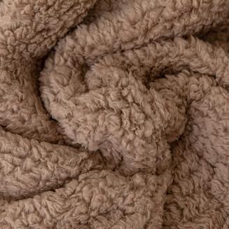 Koc narzuta Dreamy boucle 200x220 brązowy miękka bukla+baranek