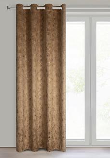 Zasłona gotowa na przelotkach KORNELIA 140x250 Eurofirany miodowy