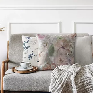 Poszewka dekoracyjna LEN 45x45 Eurofirany beżowa o strukturze lnu