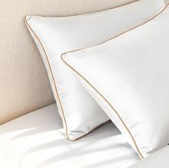 Poszewka bambusowa 40x40 biała ze złotą bizą