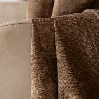 Zasłona gotowa na przelotkach SOFT 140x260 jasnobrązowa