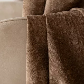 Zasłona gotowa na przelotkach SOFT 140x260 jasnobrązowa