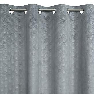 Zasłona gotowa na przelotkach JULIA 140x250 Eurofirany stalowy