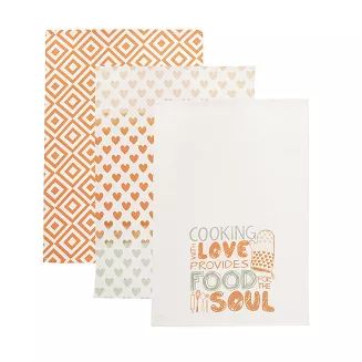 LOVE FOR SOUL Komplet 3 ścierek kuchennych, rozmiar 40x60cm S00013/SCI/001/040060/1