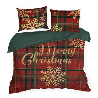 Komplet pościeli świąteczny POS 160x200 Eurofirany czerwony