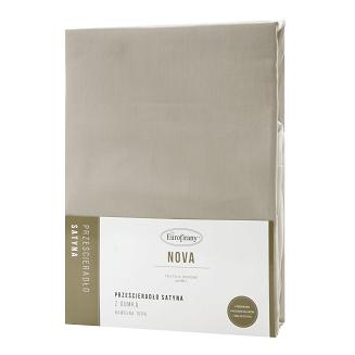 Prześcieradło satynowe z gumką NOVA3 200x220 Eurofirany beżowy