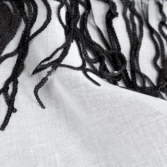 Firana gotowa na przelotkach JASPER 140x250 Eurofirany biały/czarny