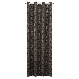 Zasłona gotowa na przelotkach KAJA 135x250 Eurofirany czarny