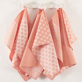 Komplet ścierek kuchennych ZWOLTEX Prymula łososiowy