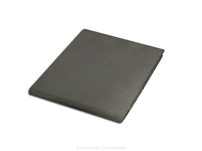 Prześcieradło satyna bawełniana bez gumki 160x220 jasnoszare