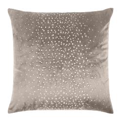 Poszewka dekoracyjna SHINY 45x45 welurowa ciemnobeżowa w kryształki
