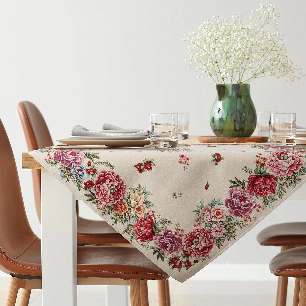 Obrus dekoracyjny GRIA 100x100 Eurofirany naturalny