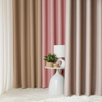 Zasłona gotowa typu blackout na przelotkach DONA 140x 250 ciemny chłodny beż