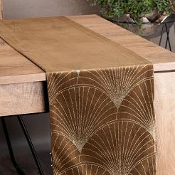 Obrus dekoracyjny BLINK 35x140 Eurofirany brązowy