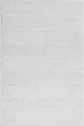 Dywanik łazienkowy 60x90 JESSI Eurofirany wytłaczany geometryczny biały