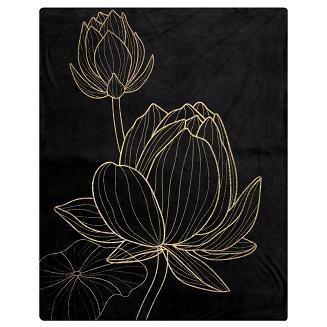 Koc narzuta LOTOS 150x200 Eurofirany czarny/złoty