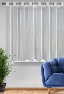 Firana gotowa na przelotkach LIZ 300x145 Eurofirany biały