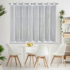 Firana gotowa na przelotkach LIZ 300x145 Eurofirany biała