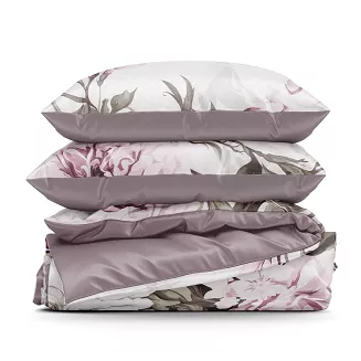 Pościel bawełniana PEONY 140x200 Eurofirany wrzosowy